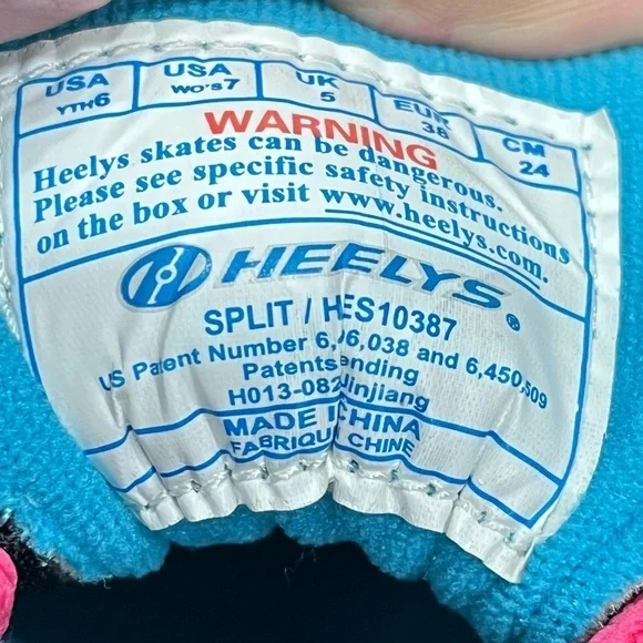 Heelys Split Kids Skate Shoes Black Unicorn Youth Size 6Youth Women 7 NO WHEELS - Picture 3 of 16